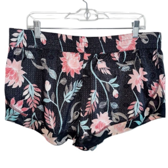 Seafolly Castaway Boardshort Size XL Black/Pink Floral Swim BoardShorts - Picture 9 of 9